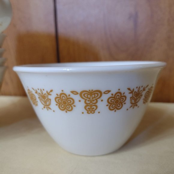 9 pcs Vintage Corelle Butterfly Gold Creamer & Sugar Bowl Set & 7 Hook Cups - Picture 11 of 12